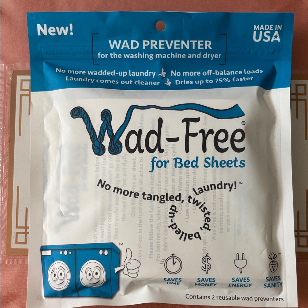 Seen on Shark tank Wad-Free for Bed Sheets - free with first sheet set sold.